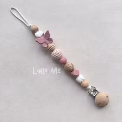 PACIFIER - Silicone Butterfly- Rose