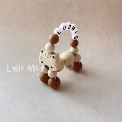 BRACELET Twist a pet with NAME Wool/Brown