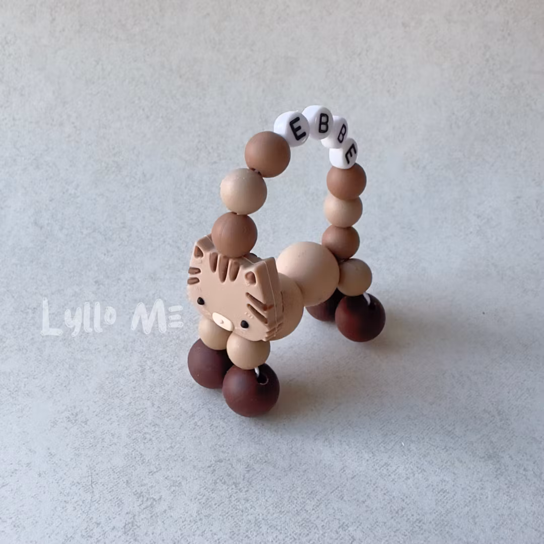 ARMBAND Twist a pet med NAMN Cappuccino/Brown (3+)