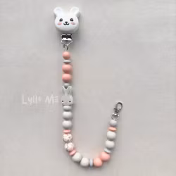 ID CARD HOLDER with clips - Honey Bunny Cool Grey