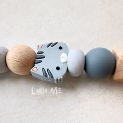 PACIFIER - Silicone Cat - Glacier Grey