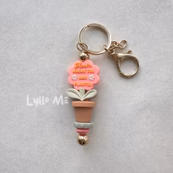NYCKELRING Bloom- Grapefruit pink