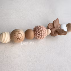 PACIFIER - Silicone Butterfly- Milk Chocolate