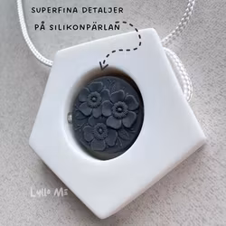 BREASTFEEDING NECKLACE SiliMAMA - GEO - white