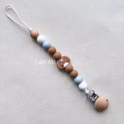 NAPPHÅLLARE - Silikon Dog- Caramel/Icy blue