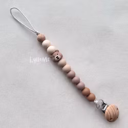 PACIFIER HOLDER - Teddy -Monochrome Brown