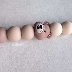 PACIFIER HOLDER - Teddy -Monochrome Brown