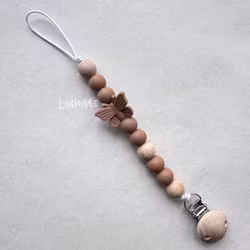 PACIFIER HOLDER - Butterfly- Brown