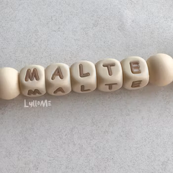 Napphållare med namn -Salted Caramel /Wheat