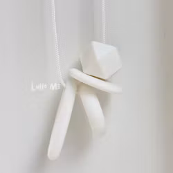 BITE FIGURE IN SILICONE - RING WITH STRUCTURE - SOFT BROWN