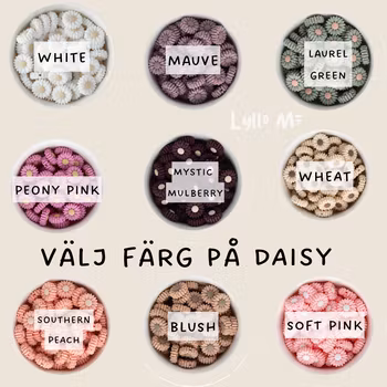 Napphållare med namn flower pot DAISY