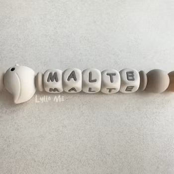 Napphållare med namn - LITTLE BIRD- BEIGE/ Cream