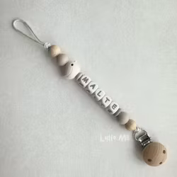 Napphållare med namn - LITTLE BIRD- BEIGE/ Cream