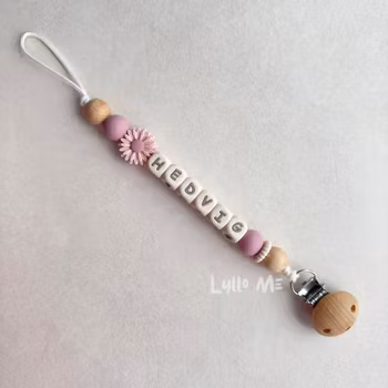 Napphållare med namn DAISY Light old Pink /Cream