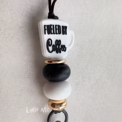 BADGE-KEY NECKLACE fueled by Coffe white