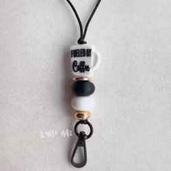 BADGE-KEY NECKLACE fueled by Coffe white