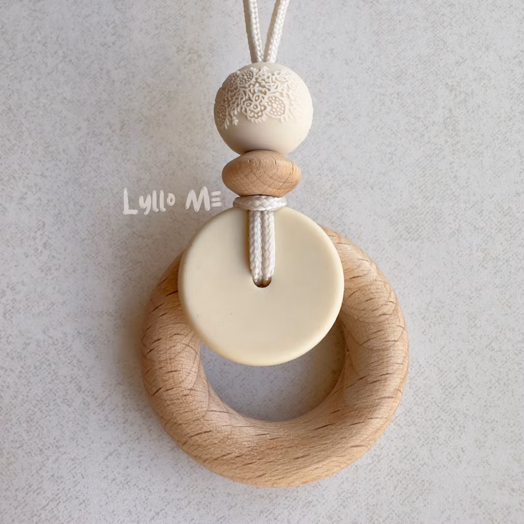 NURSING NECKLACE- EMBOSSED-IVORY