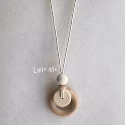 NURSING NECKLACE- EMBOSSED-IVORY