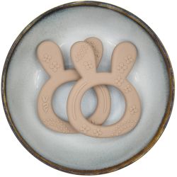 BITFIGUR I SILIKON - BUNNY  MED STRUKTUR - LIGHT BROWN