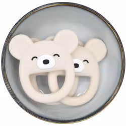 BITE FIGURE IN SILICONE - MOUSE WITH STRUCTURE - LATTE