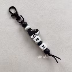 KEYRING FOR BACKPACK/JACKET - HOCKEY with Initials