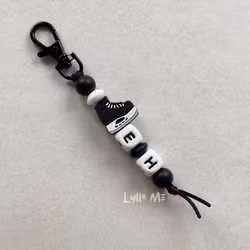 KEYRING FOR BACKPACK/JACKET - HOCKEY with Initials