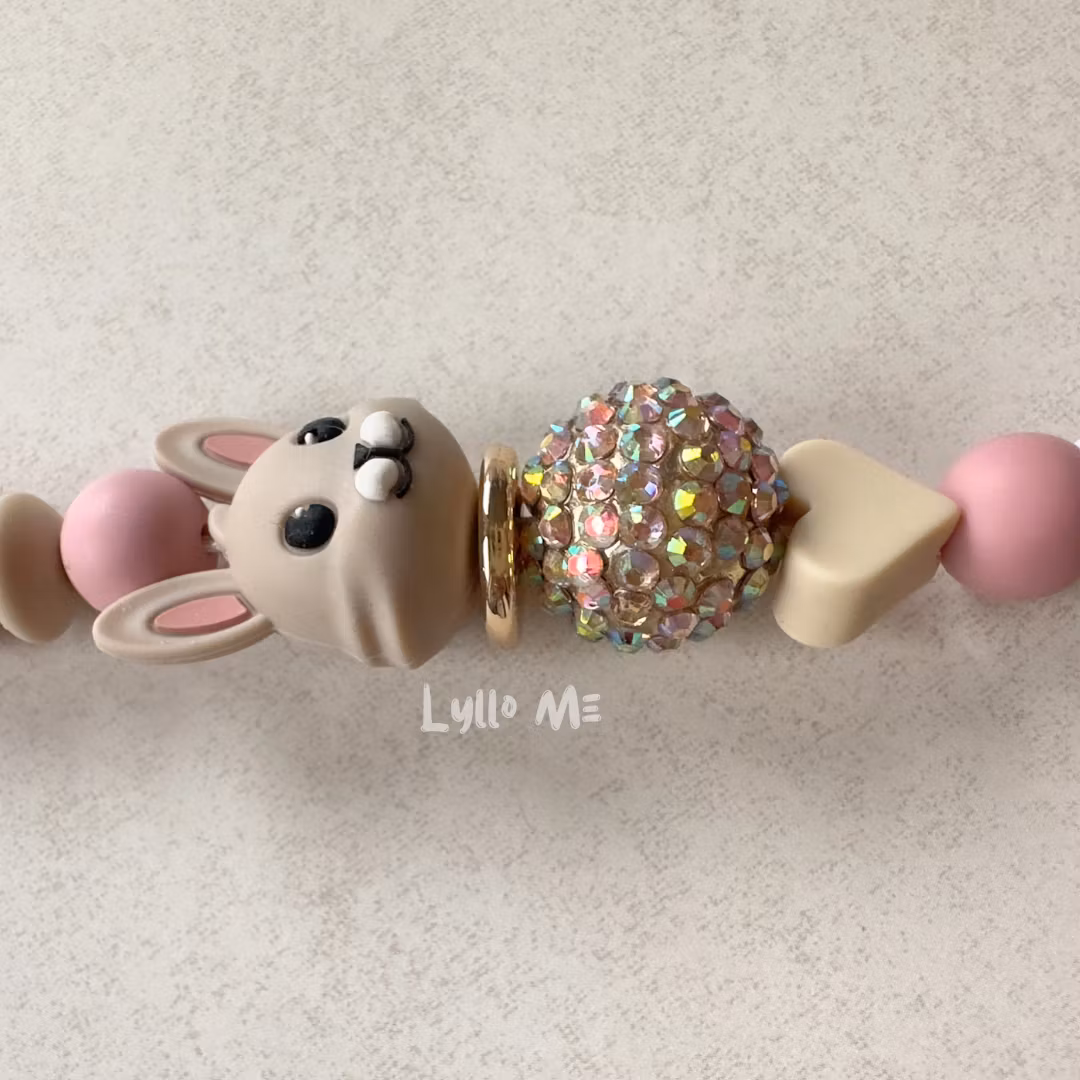 BADGE HOLDER nurse with bling rose
