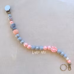 BADGE HOLDER 3d Elephant with bling PINK (elastic)