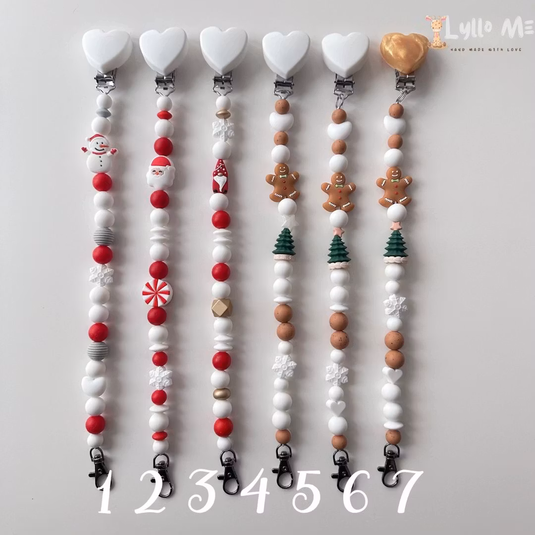 BADGE HOLDER with Clips - CHRISTMAS