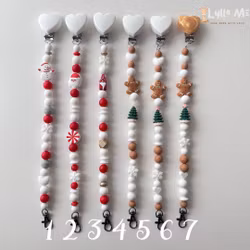 BADGE HOLDER with Clips - CHRISTMAS