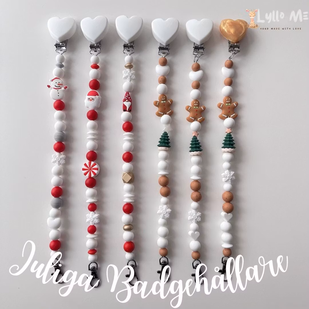 BADGE HOLDER with Clips - CHRISTMAS