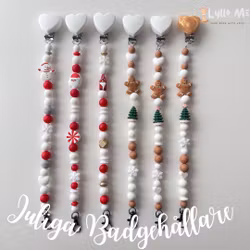 BADGE HOLDER with Clips - CHRISTMAS