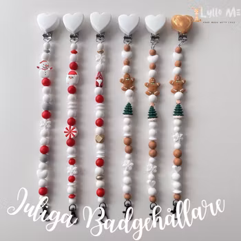 BADGEHÅLLARE med Clips -JULIGA