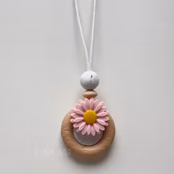 AMNINGSHALSBAND-DAISY-SOFT PINK