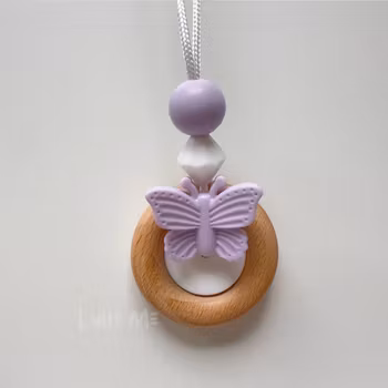 BREASTFEEDING NECKLACE - BUTTERFLY - LILAC