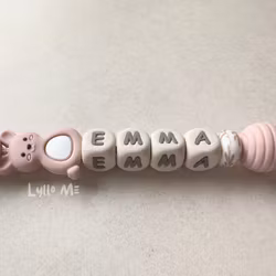 Napphållare med namn Litle  Bunny Light Old  Pink/ Cream