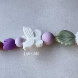 PACIFIER HOLDER - Butterfly -Daisy- Lilac