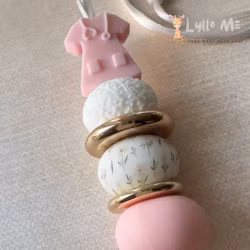 BADGE-KEY NECKLACE DRESS soft pink