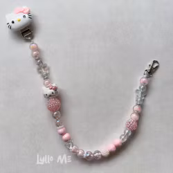 E-SERVICE CARD HOLDER KITTY with bling PINK (elastic)