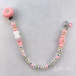 ID-KORT/ NYCKEL HÅLLARE med valfri text  med bling - DAISY CLIPS