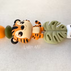 ID CARD/ KEY HOLDER with text NURSE or NURSE JUNGLE - TIGER