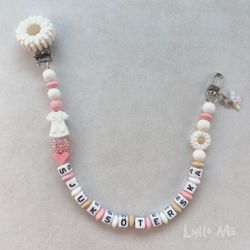 ID-KORT/ NYCKEL HÅLLARE med text Sjuksköterska med bling - DAISY CLIPS VIT
