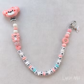 ID-KORT/ NYCKEL HÅLLARE med text Undersköterska med bling TEDDY ROSA