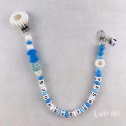 ID-KORT/ NYCKEL HÅLLARE med text Sjuksköterska med bling - DAISY CLIPS VIT/BLÅ