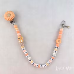 ID CARD/ KEY HOLDER with text Nurse with bling - DAISY CLIPS APRICOT