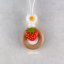 NURSING NECKLACE- SUMMER- strawberry daisy