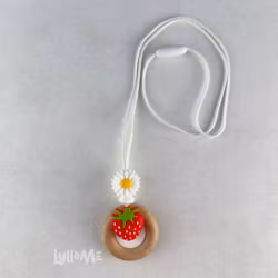 NURSING NECKLACE- SUMMER- strawberry daisy