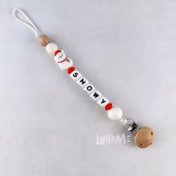 Napphållare med namn Snögubbe vit / WHITE