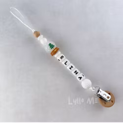 Napphållare med namn Snow Globe  /WHITE