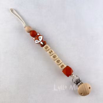 Napphållare med namn -FOX Rost Brun / WHEAT